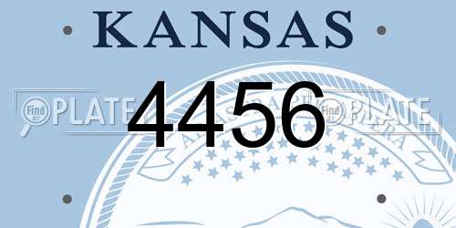 4456 Kansas License Plate