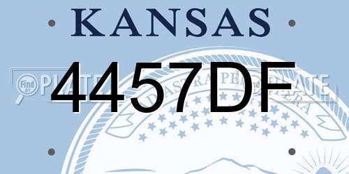 4457DF Kansas License Plate