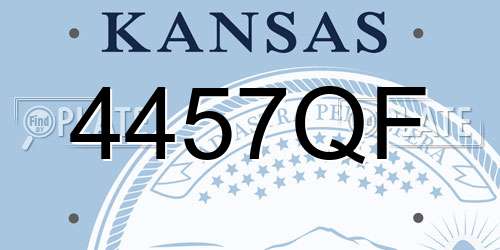4457QF Kansas License Plate