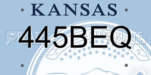 445BEQ Kansas License Plate