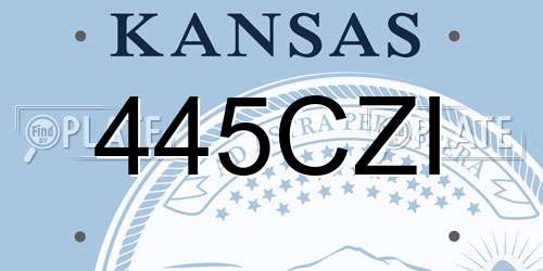 445CZI Kansas License Plate