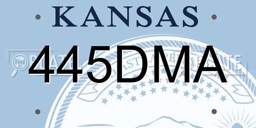 445DMA Kansas License Plate