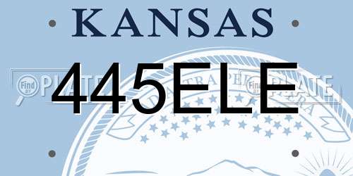 445ELE Kansas License Plate
