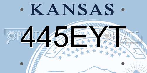 445EYT Kansas License Plate