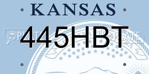 445HBT Kansas License Plate