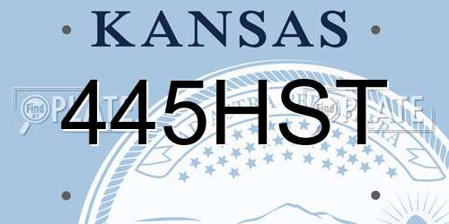 445HST Kansas License Plate