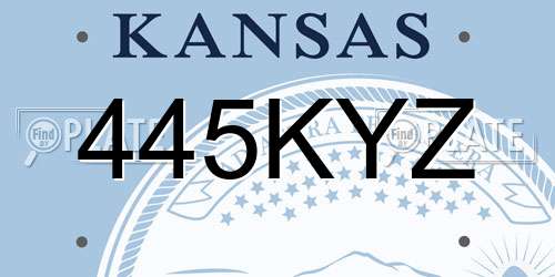 445KYZ Kansas License Plate