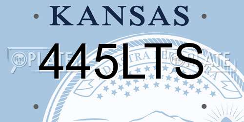 445LTS Kansas License Plate