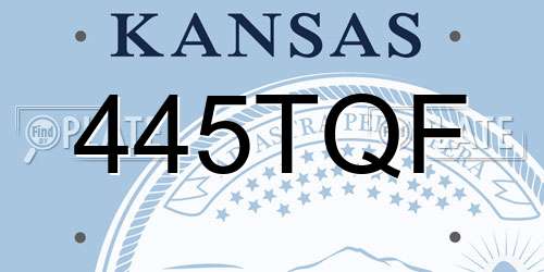 445TQF Kansas License Plate