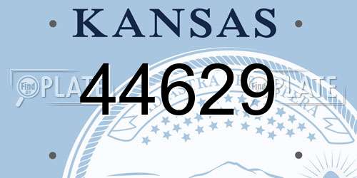 44629 Kansas License Plate