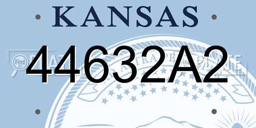 44632A2 Kansas License Plate