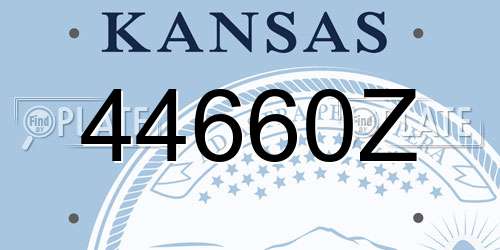 44660Z Kansas License Plate
