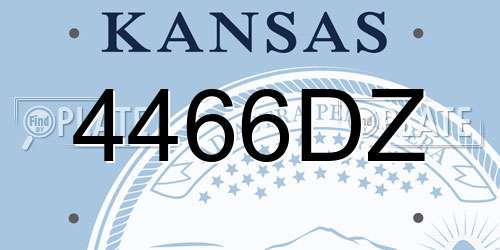 4466DZ Kansas License Plate
