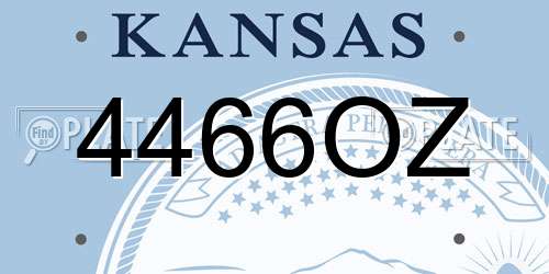 4466OZ Kansas License Plate