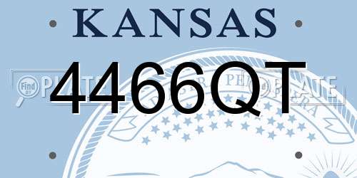 4466QT Kansas License Plate