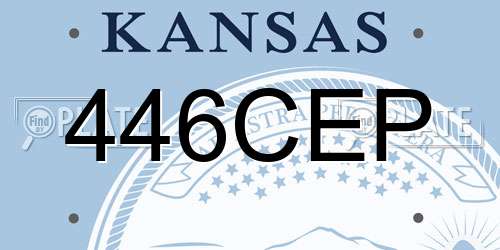 446CEP Kansas License Plate