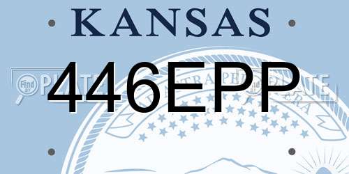 446EPP Kansas License Plate