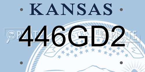 446GD2 Kansas License Plate