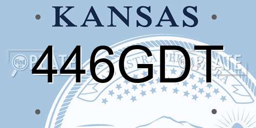 446GDT Kansas License Plate