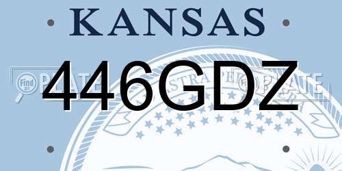 446GDZ Kansas License Plate