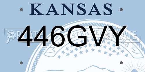 446GVY Kansas License Plate