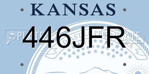446JFR Kansas License Plate
