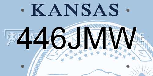 446JMW Kansas License Plate