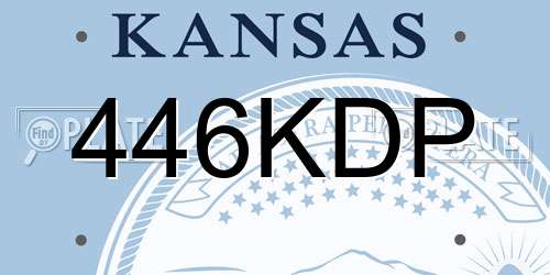 446KDP Kansas License Plate