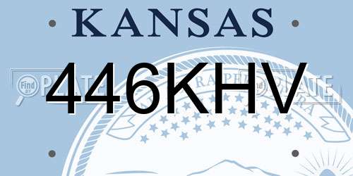 446KHV Kansas License Plate