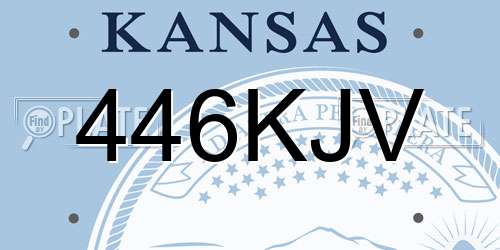 446KJV Kansas License Plate