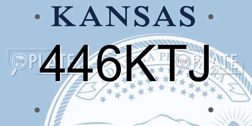 446KTJ Kansas License Plate