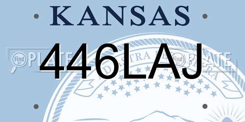 446LAJ Kansas License Plate