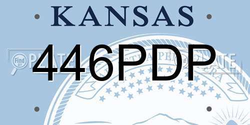 446PDP Kansas License Plate
