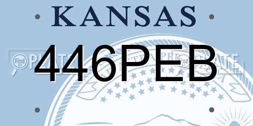 446PEB Kansas License Plate