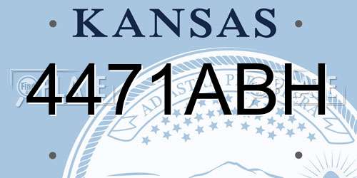 4471ABH Kansas License Plate