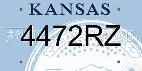4472RZ Kansas License Plate