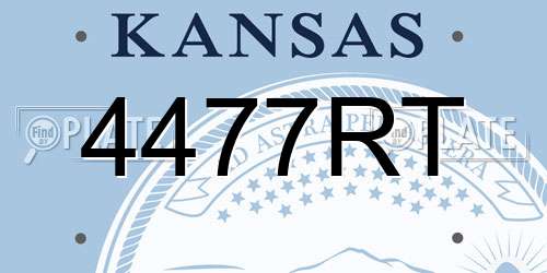 4477RT Kansas License Plate