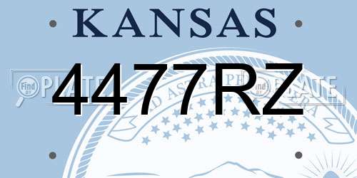 4477RZ Kansas License Plate