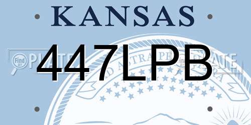 447LPB Kansas License Plate