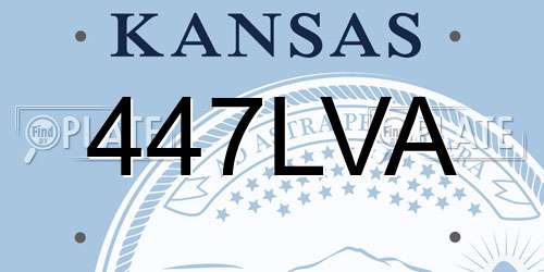 447LVA Kansas License Plate