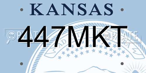 447MKT Kansas License Plate