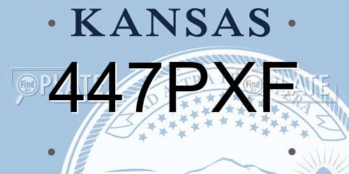 447PXF Kansas License Plate