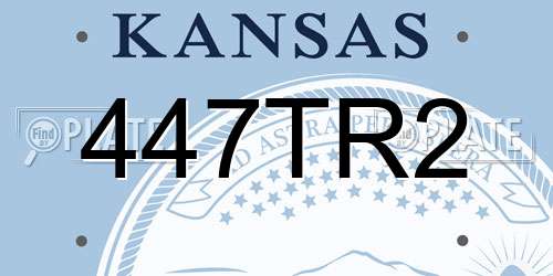 447TR2 Kansas License Plate