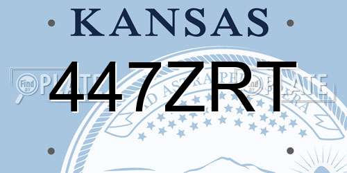 447ZRT Kansas License Plate