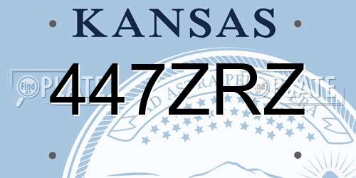 447ZRZ Kansas License Plate