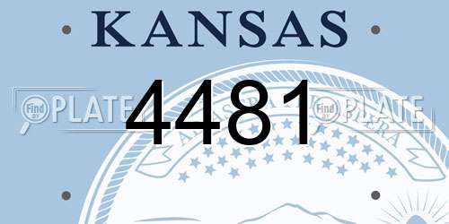 4481 Kansas License Plate