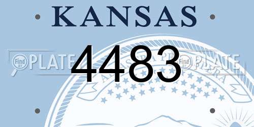 4483 Kansas License Plate