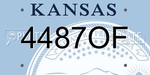 4487OF Kansas License Plate