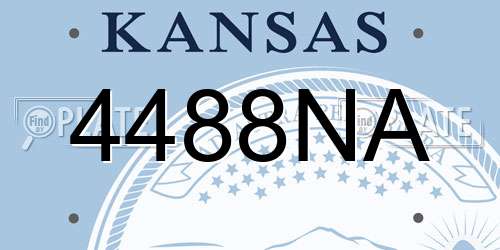 4488NA Kansas License Plate