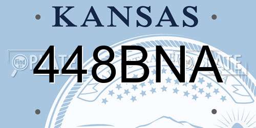 448BNA Kansas License Plate